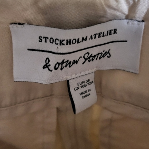 & Other Stories Cream Wide-Leg Pants - Picture 3 of 7